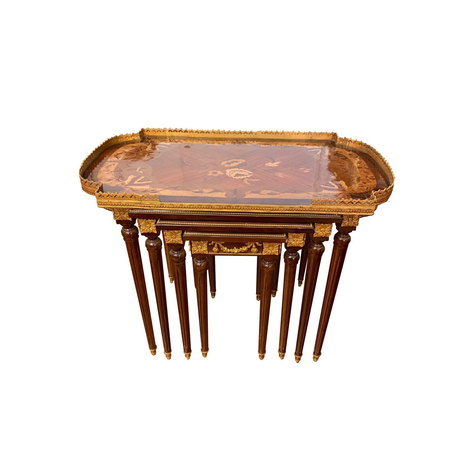 Louis XVI French style nesting tables - Image 2