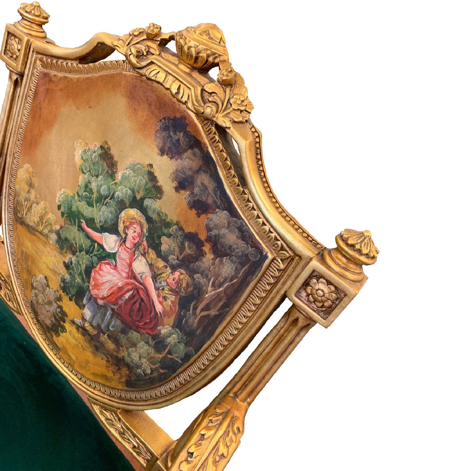 Oil painted Louis XVI French style armchair - Image 2
