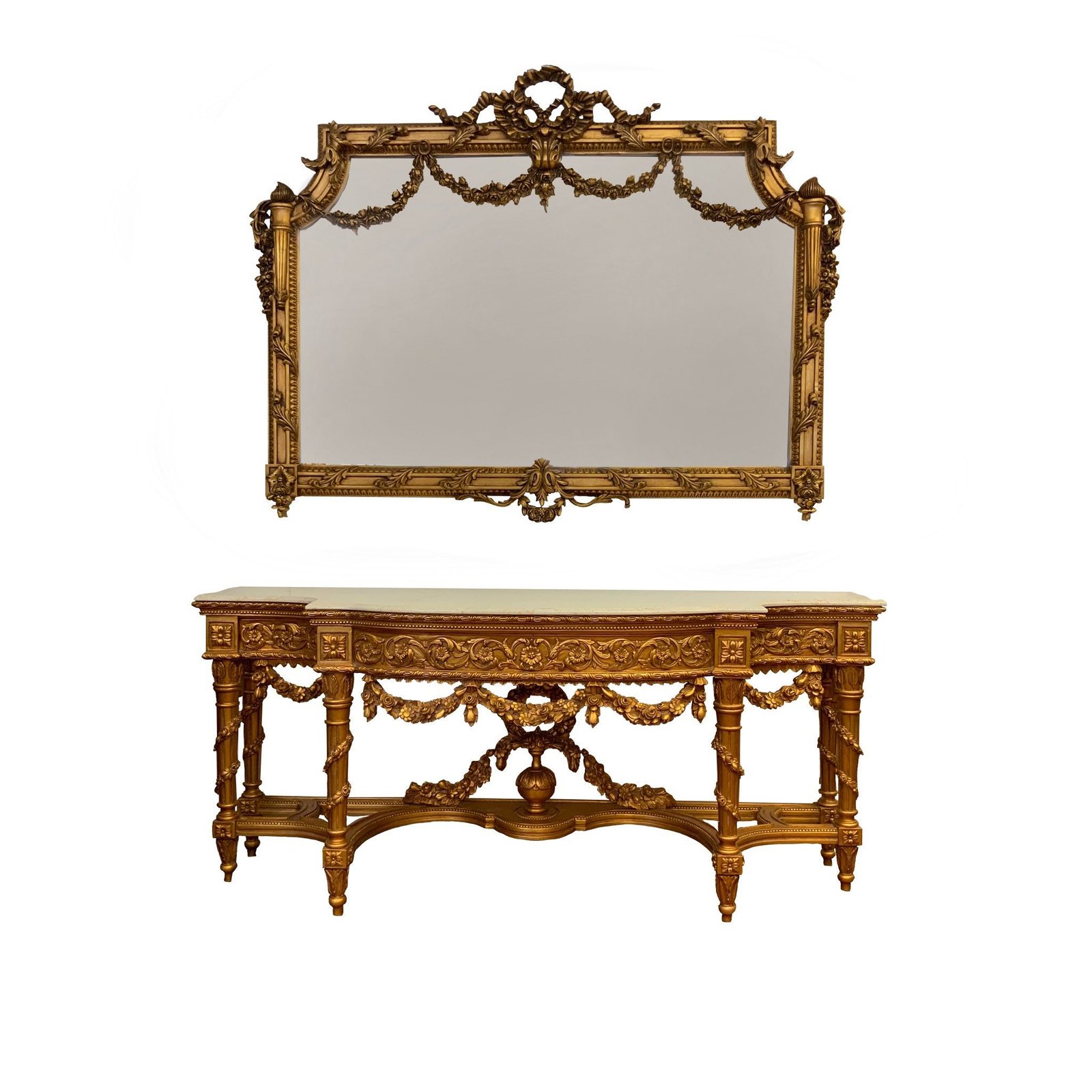 Oversized Victorian French style mirror - Image 3