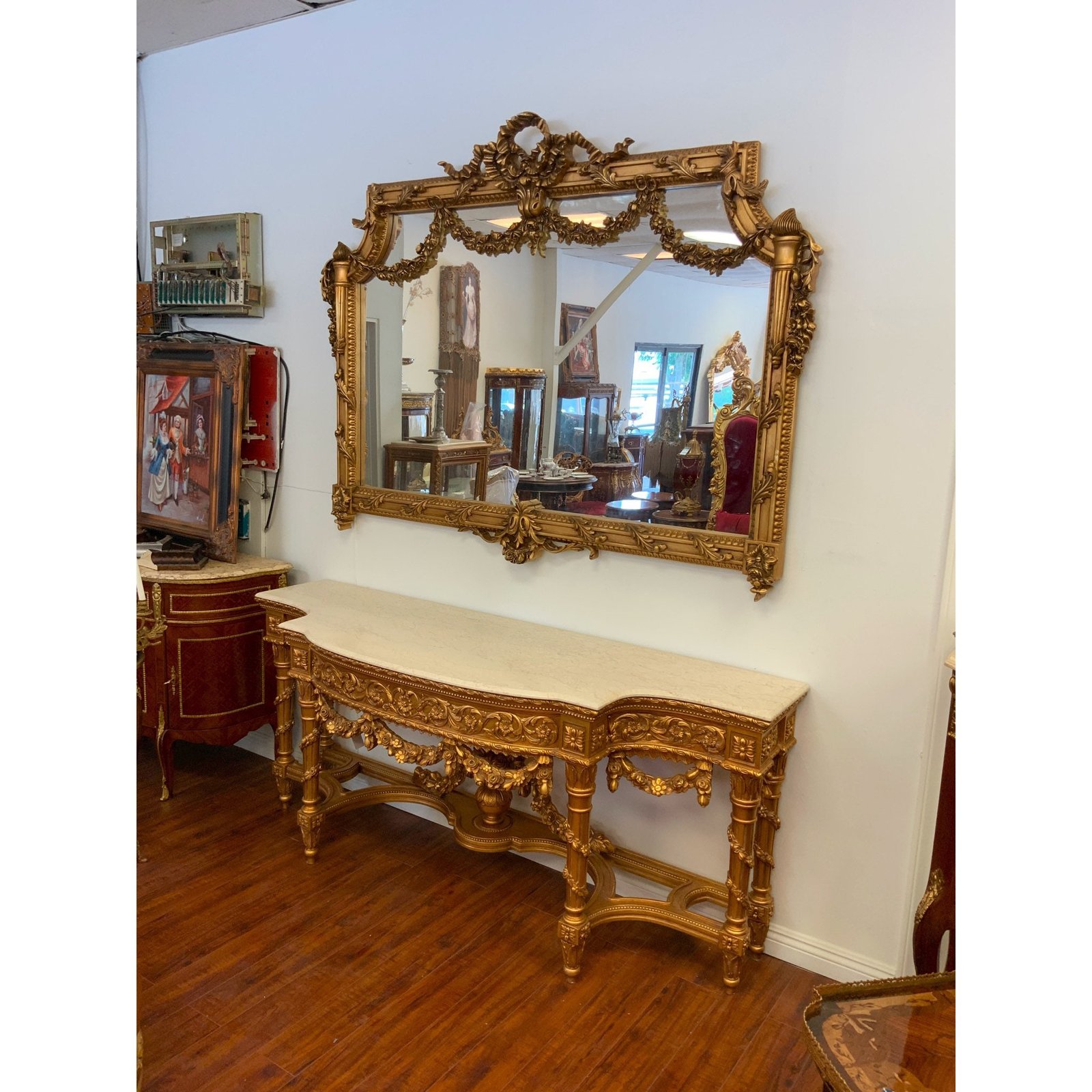 Oversized Victorian French style mirror - Image 4