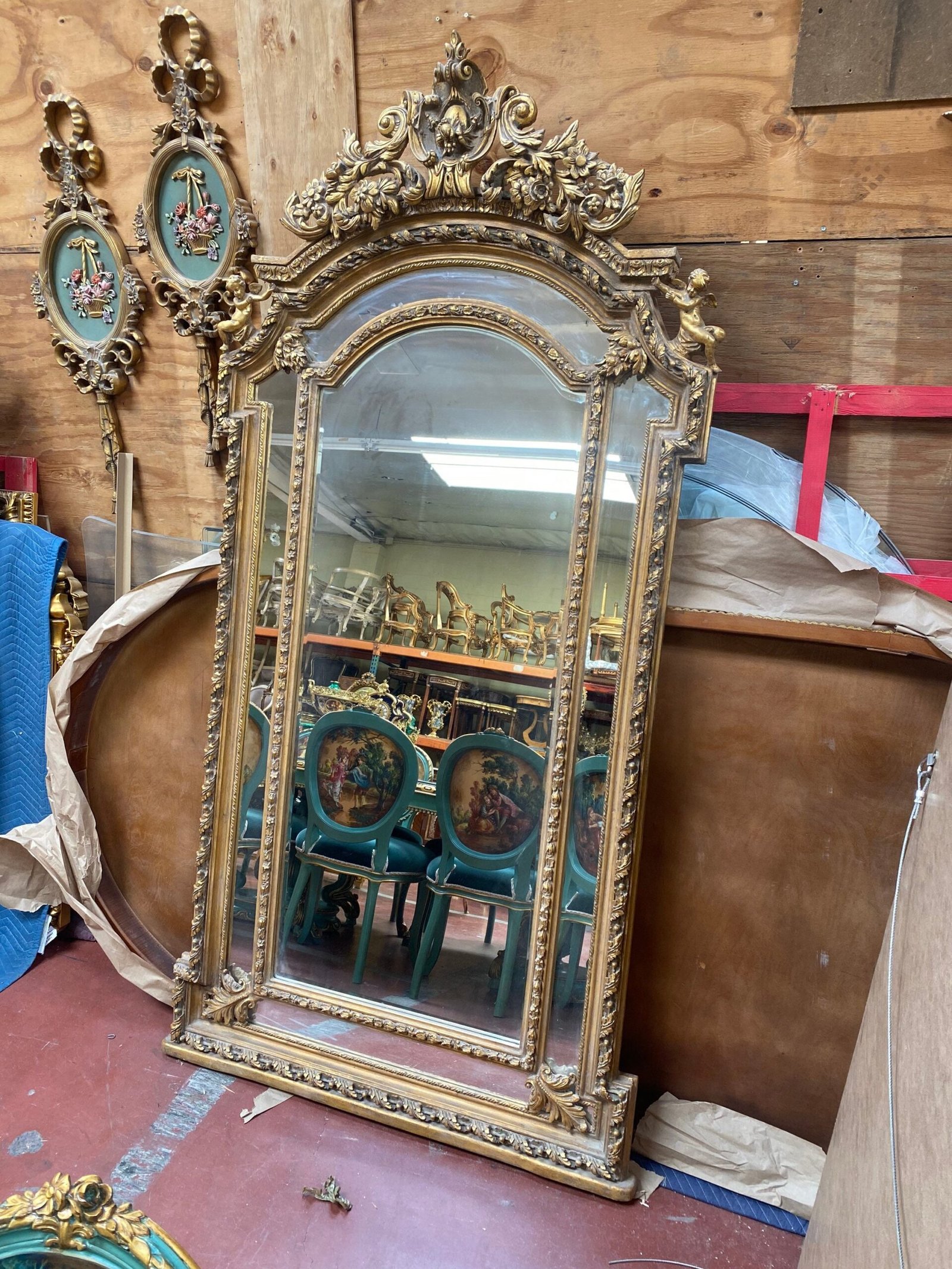 Victorian French style floor mirror - Image 2