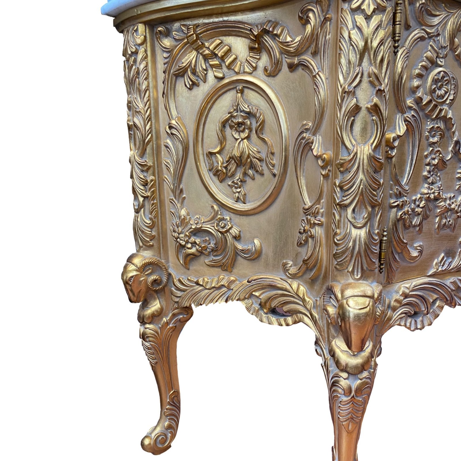 French Louis XV hand carved buffet - 6ft long - Image 4