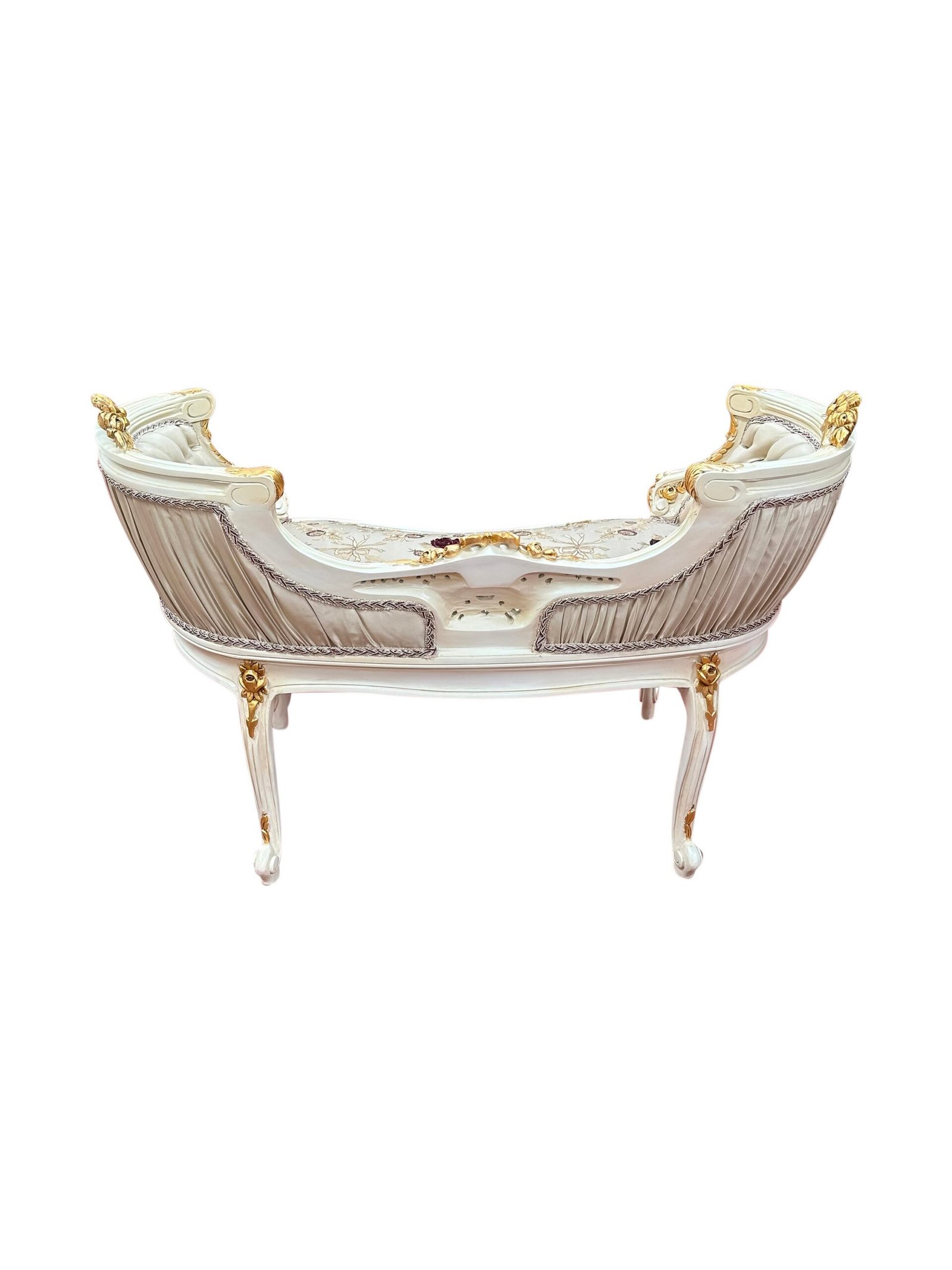 Petite Louis XV French style Carved Settee - Image 4