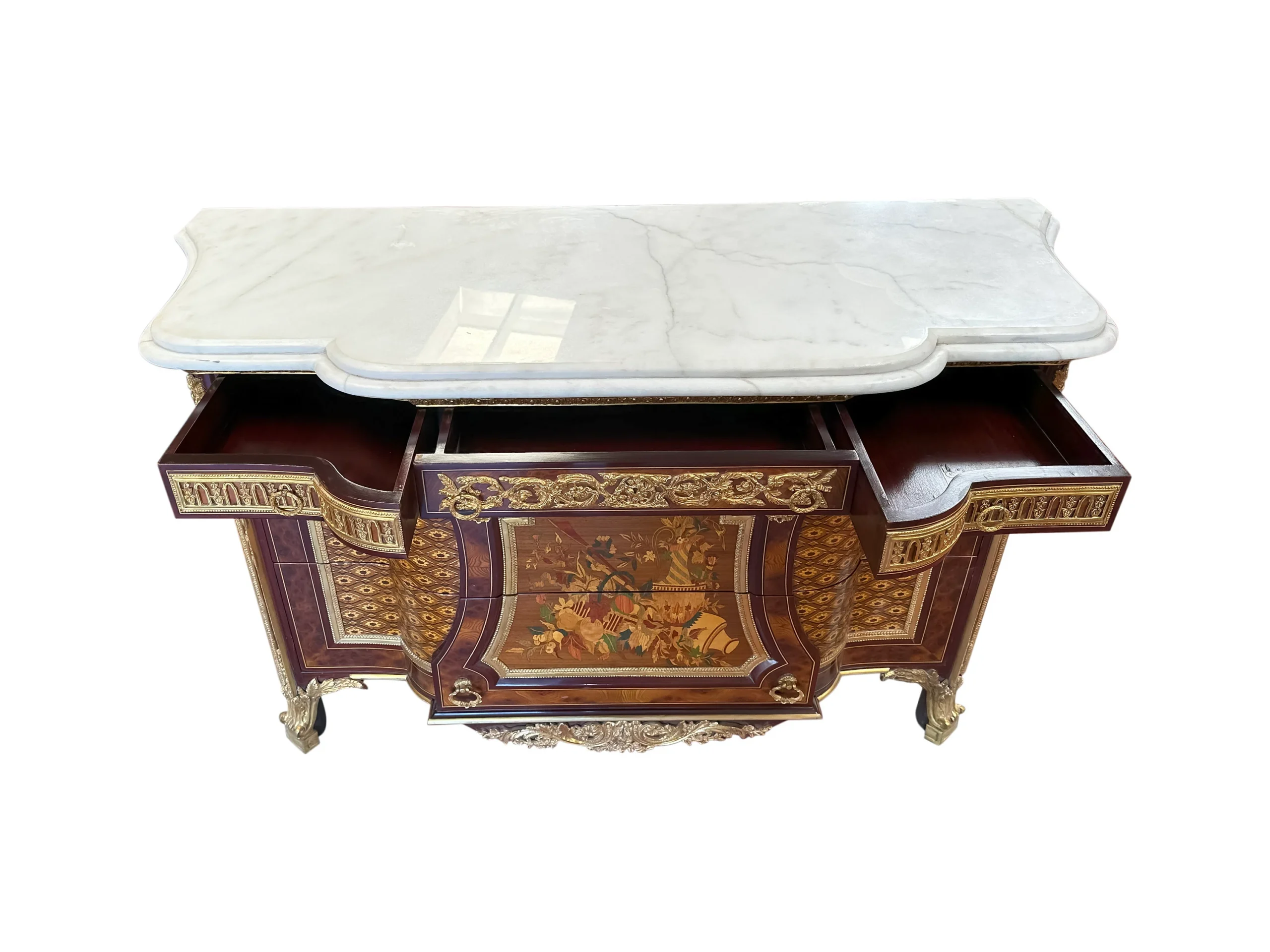 Napoleon III oromulu mounted French style Commode - Image 6