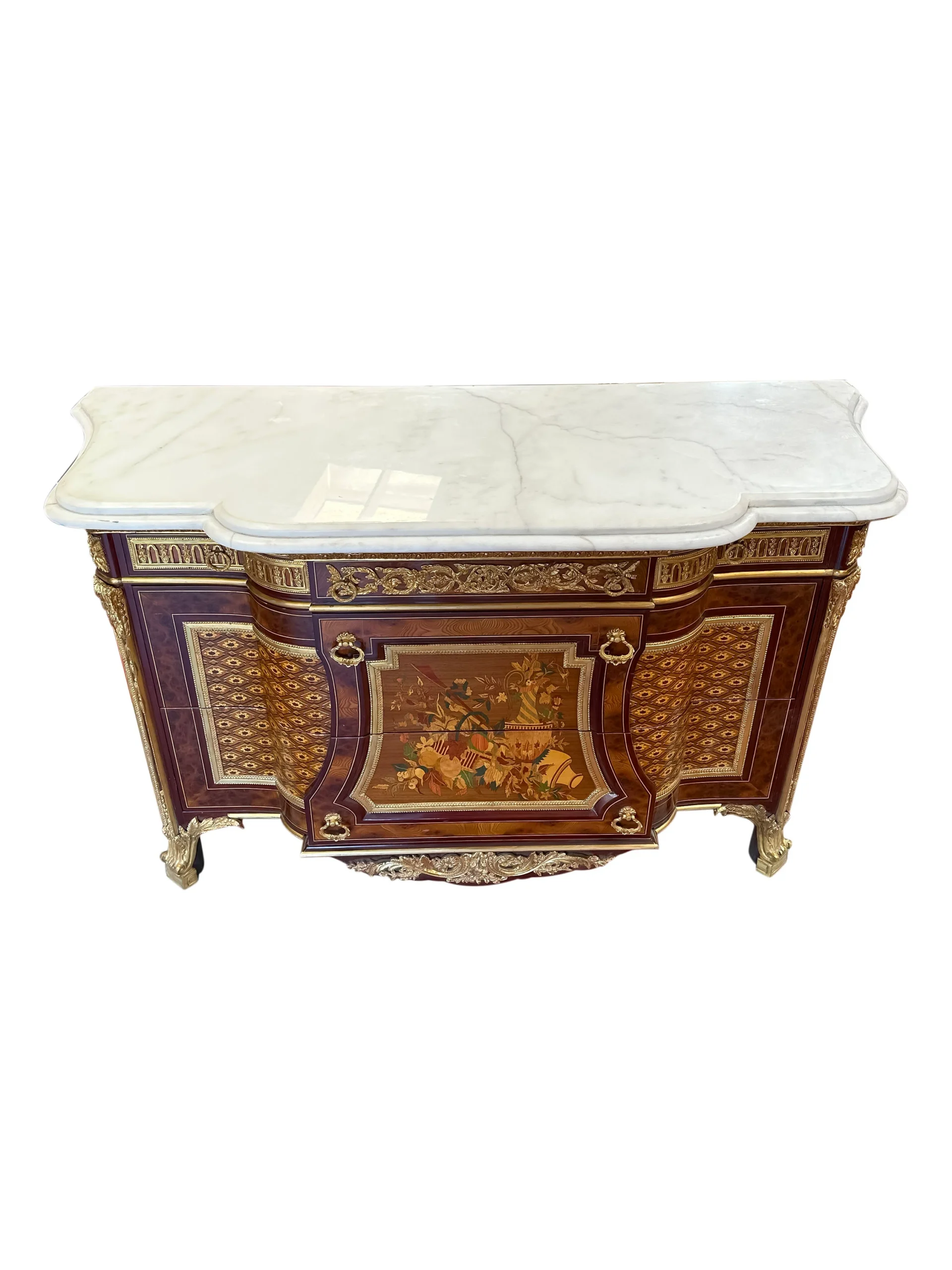 Napoleon III oromulu mounted French style Commode - Image 7