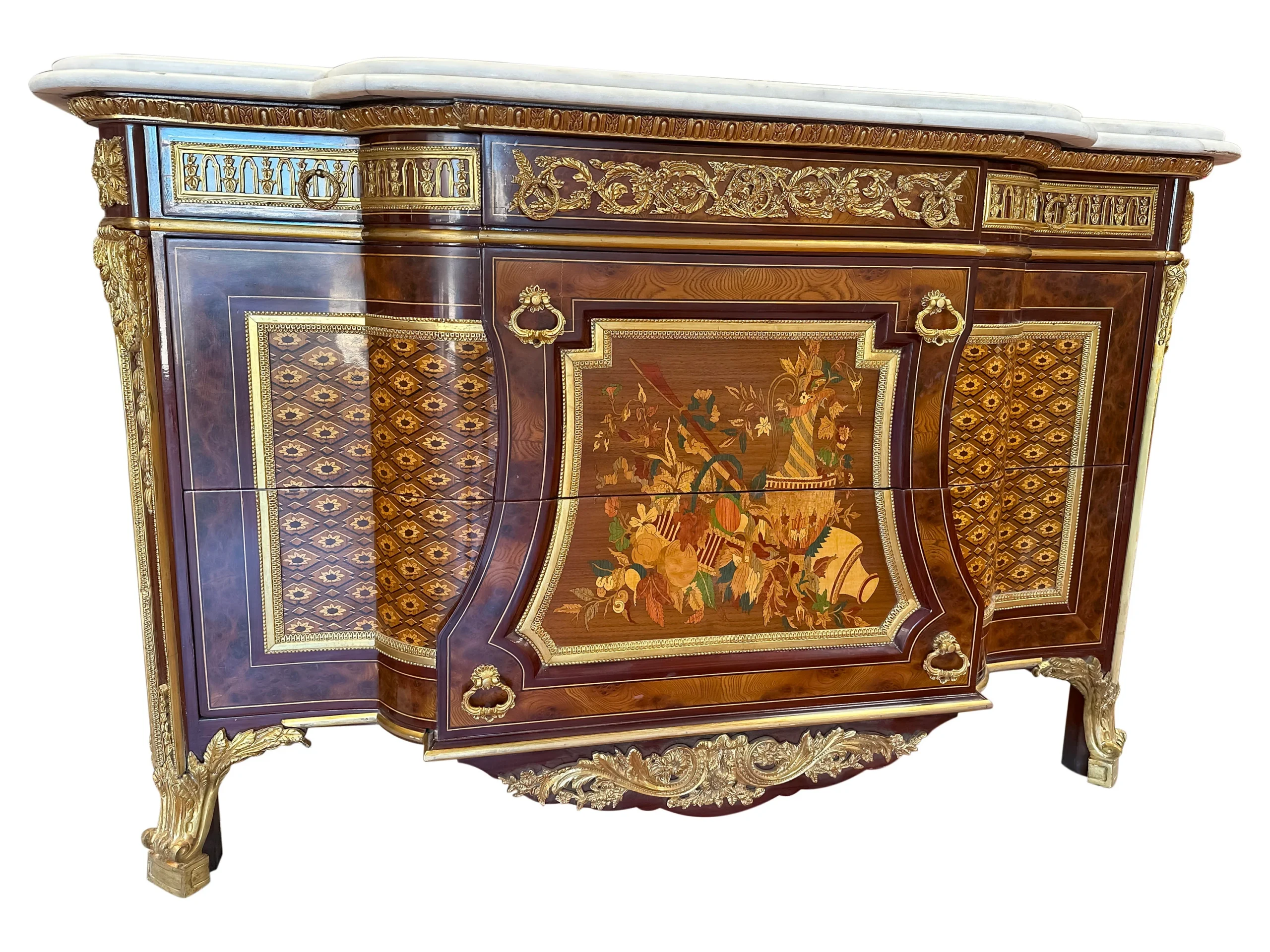 Napoleon III oromulu mounted French style Commode - Image 3