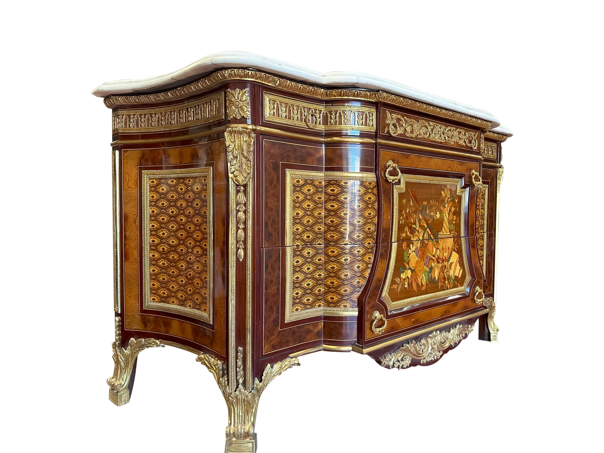 Napoleon III oromulu mounted French style Commode - Image 5