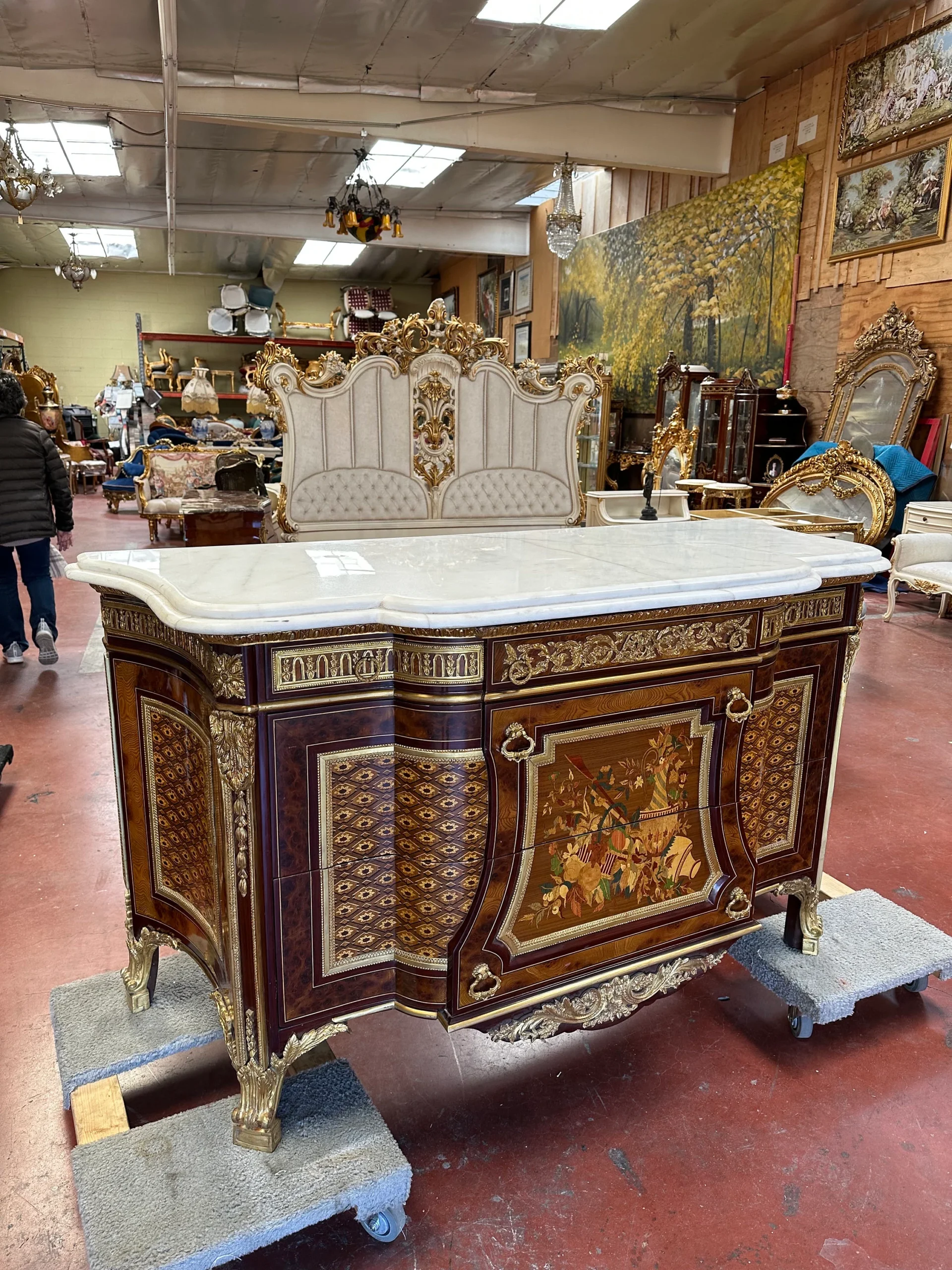 Napoleon III oromulu mounted French style Commode - Image 8