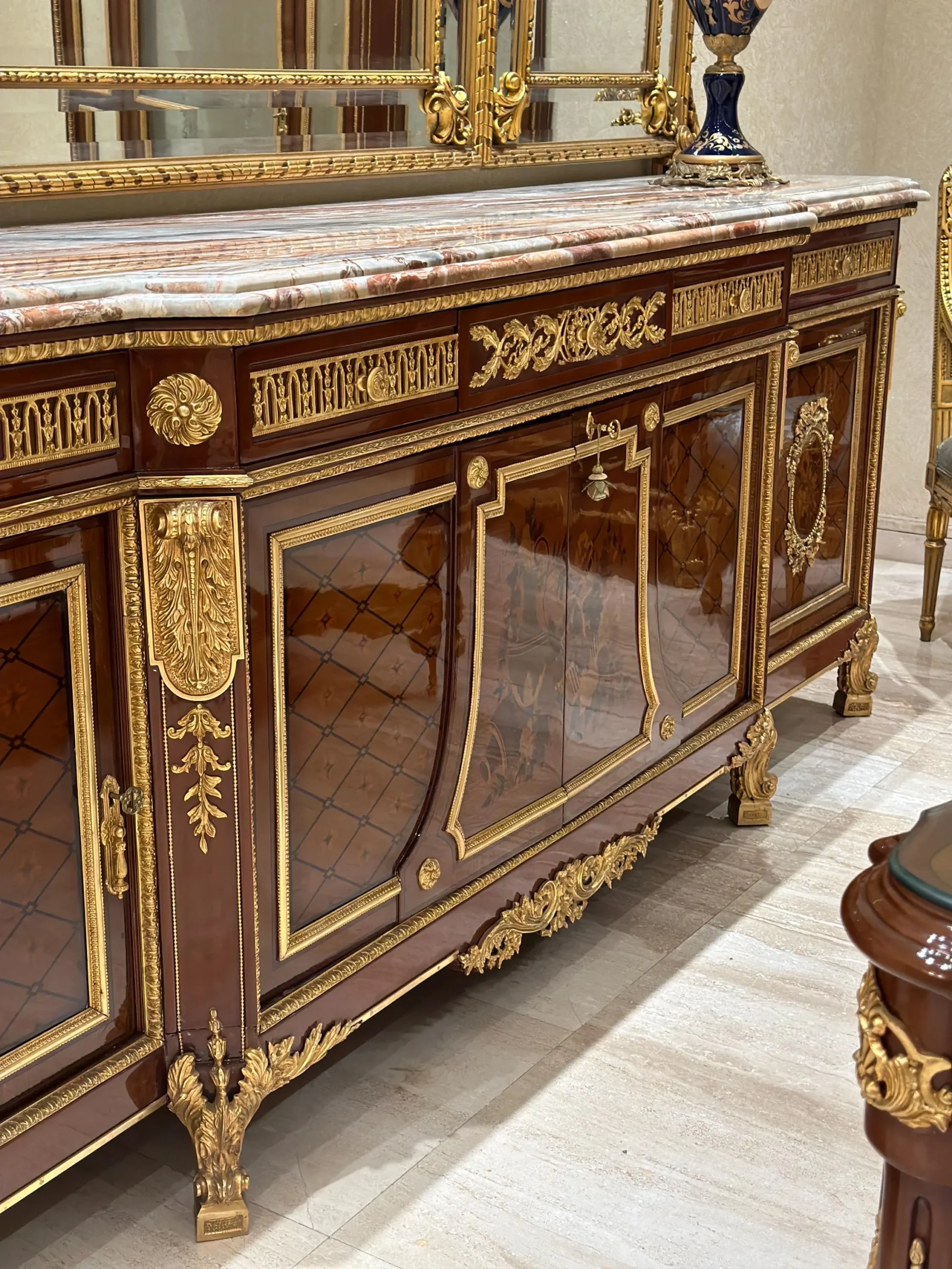 Napoleon III ormolu mounted French style dining room buffet - Image 7