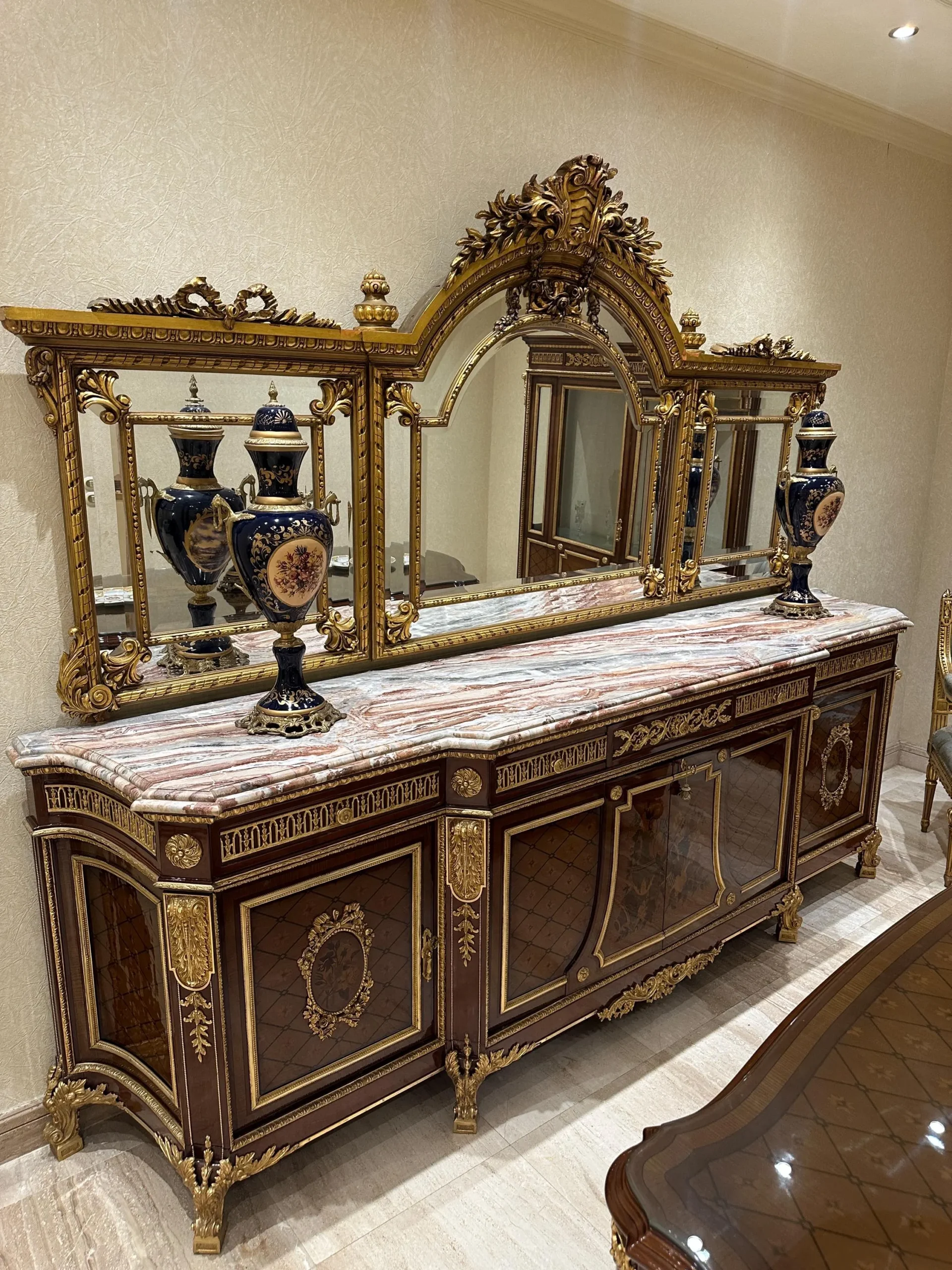 Napoleon III ormolu mounted French style dining room buffet - Image 5