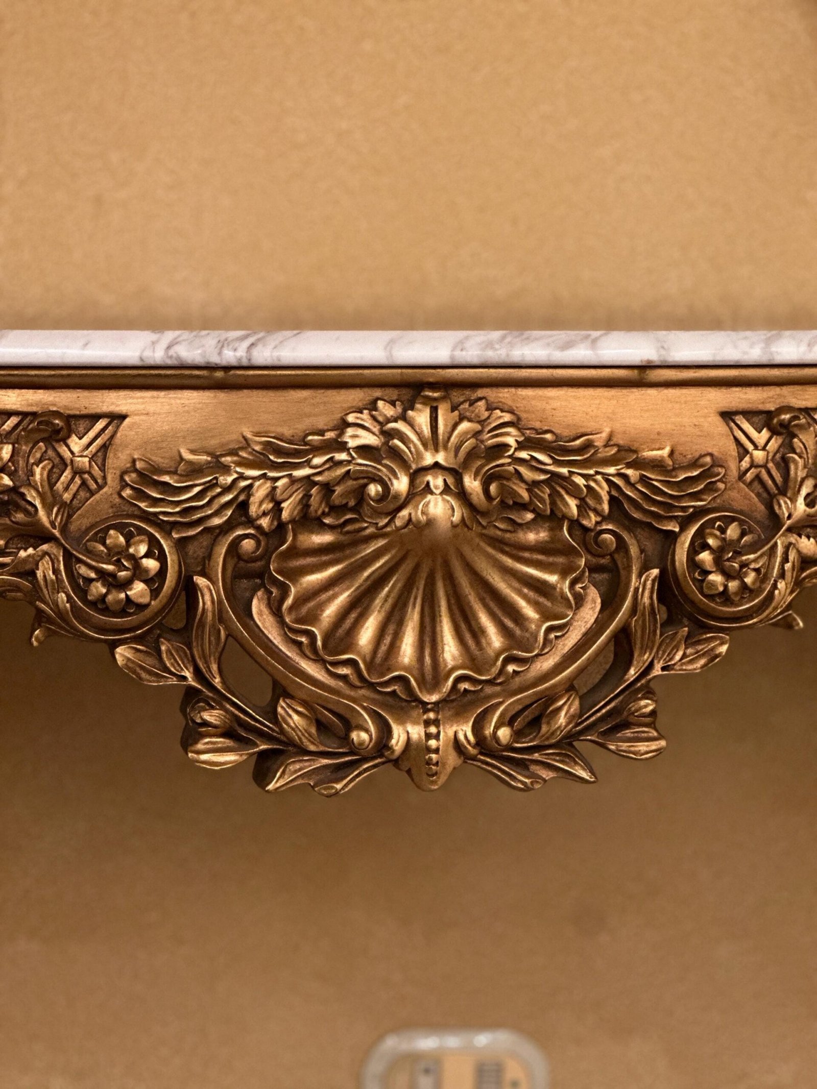 Palatial 19th century Louis XVI style carved and gilt wood grand console - Image 6